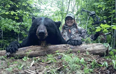 Elise Fernstrom June 2014 456 lbs - in the SCI record book "Continental (Inland) Black Bear" Gold Award 19 10/16" skull