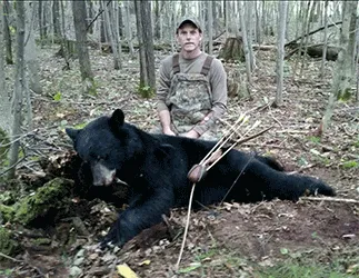 Chris Bregeman with a bear taken in September 2017
