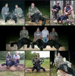 Hunter with a harvested black bear